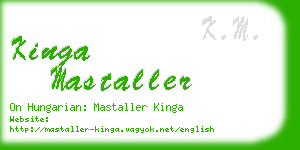 kinga mastaller business card
